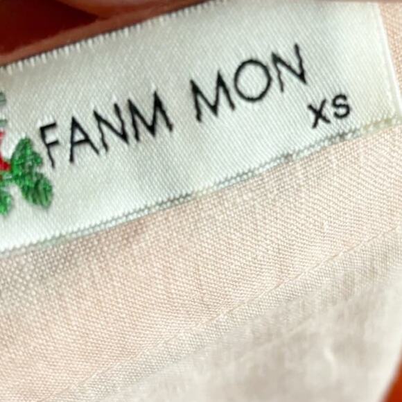 Fanm Mon Aktur Embroidered Linen Maxi Dress New XS Pink - Picture 7 of 7